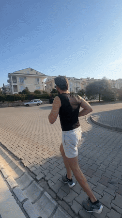 Morning run along Fethiye's waterfront promenade