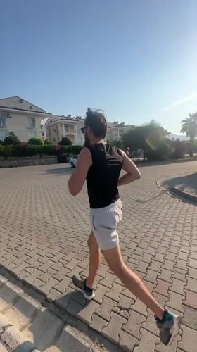 Morning run along Fethiye's waterfront promenade