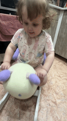 Toddler's playtime and mealtime captured in Chaykovsky home