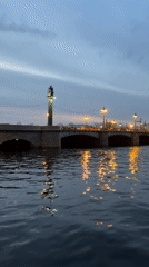 Evening twilight scenes captured across Saint Petersburg bridges and parks