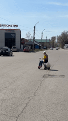 Morning street documentation captures everyday Biysk urban landscape
