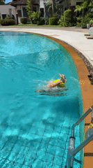 Early morning resort activities in tropical Chalong Thailand