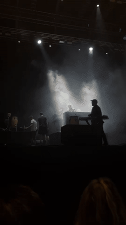 Live rock concert lights up Belgrade stage