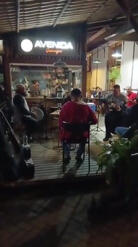 Live band performs at Avenida Quiosque in Paraty, Brazil