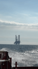 Oil rig spotted from boat in Italian waters