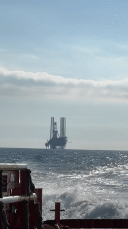 Oil rig spotted from boat in Italian waters