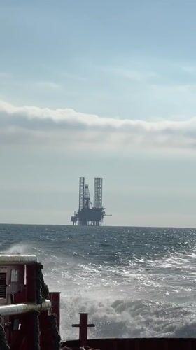 Oil rig spotted from boat in Italian waters