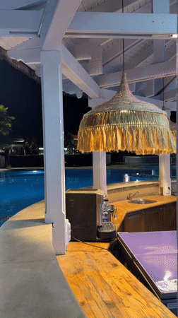 Evening poolside gathering observed in Blagoevgrad, Bulgaria