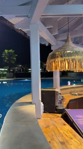 Evening poolside gathering observed in Blagoevgrad, Bulgaria