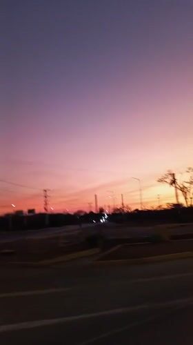 Evening drive captured on paved road in Altagracia, Venezuela