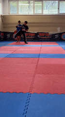 Teenagers practice martial arts at Sofia training facility