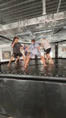 MMA fighters train in caged octagon in Perm