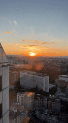 Sofia sunset captured from multiple vantage points during evening hour