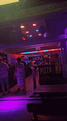 Live music and neon lights at a Hévíz night spot