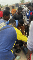 Motorcycle incident draws crowd in Badagry, Nigeria