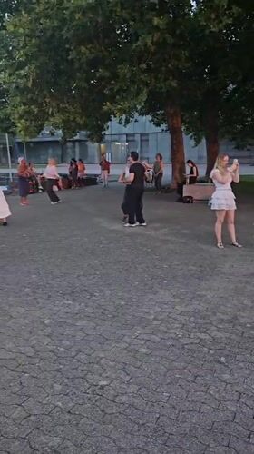 Dancing and golden sunset on a Rorschach summer evening