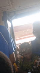Morning commute captured inside passenger vehicle with multiple travelers