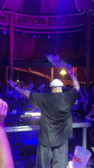 DJ performs for large crowd at Paris venue