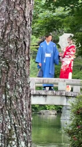 Morning tourist activities documented across Kyoto shrines and cafes
