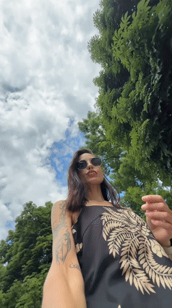 Woman documents sunny morning visit to Pleven city center