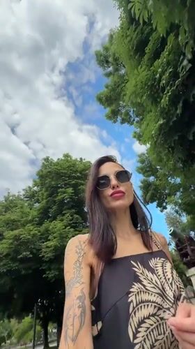 Woman documents sunny morning visit to Pleven city center