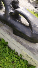 Outdoor wood sculpture trail with Troglodyte theme