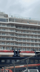 Mein Schiff 3 cruise ship docked at Rotterdam terminal