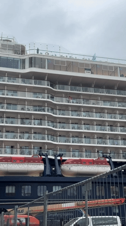 Mein Schiff 3 cruise ship docked at Rotterdam terminal