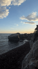 Tranquil sunset coastline scenes documented in Bar, Montenegro