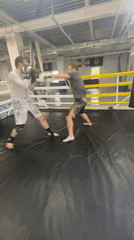 Morning boxing training session documented at Perm gym