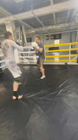 Morning boxing training session documented at Perm gym