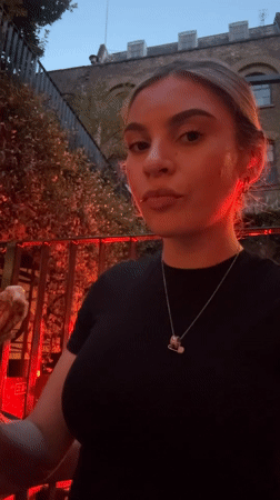 Evening dinner out at a London restaurant, calamari and drinks