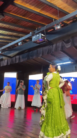 Traditional folk dance performance lights up a Porlamar night stage