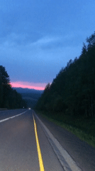 Sunset highway scene captured by unknown witness
