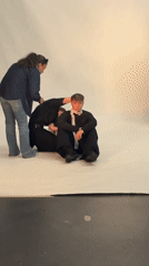 Fashion photoshoot captured in Milan studio Friday afternoon