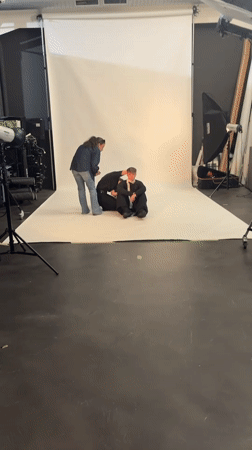 Fashion photoshoot captured in Milan studio Friday afternoon