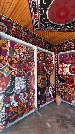 Exploring Samarkand's monuments, textile shops, and ceramic markets