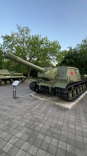 Visitor documents Soviet military memorial park in Krasnodar, Russia