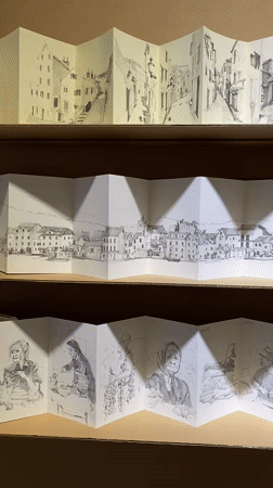 Accordion-fold art installation displayed in Bangkok