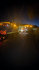 Utility crews conduct nighttime operations in Babergh, UK