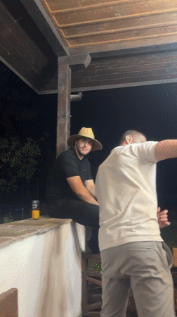 Outdoor party captured on video in Pomorie, Bulgaria