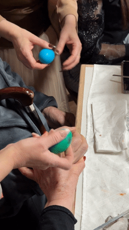 Easter egg cracking game observed in Abu Sinan