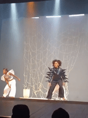 Live theatrical dance performance on a Nairobi stage