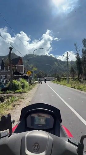 Scooter ride and volcanic landscape near Mount Bromo, East Java