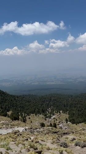 Hazy mountain valley views captured in Guadaloupe, Mexico