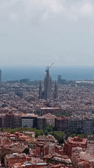 Panoramic views of Barcelona captured from elevated viewpoint
