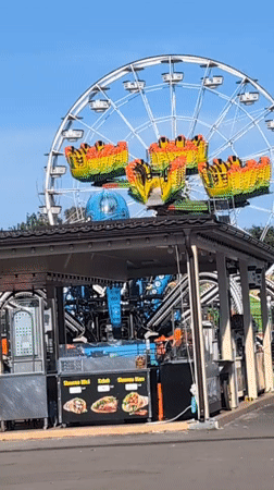 Summer fairground scene in Constanța, Romania