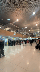 Traveler documents early morning journey through Chișinău airport terminal