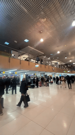 Traveler documents early morning journey through Chișinău airport terminal