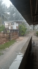 Heavy rainfall documented in rural Aluebuket, Indonesia